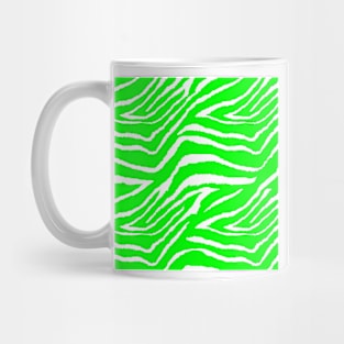 Zebra Animal Print Green and White Pattern Mug